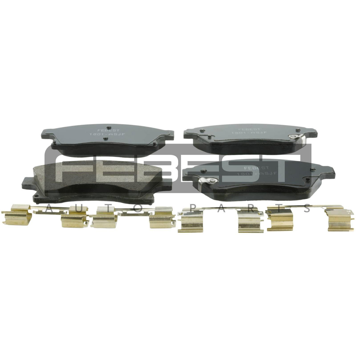 Pad kit, disc brake, front - kit - FEBEST
