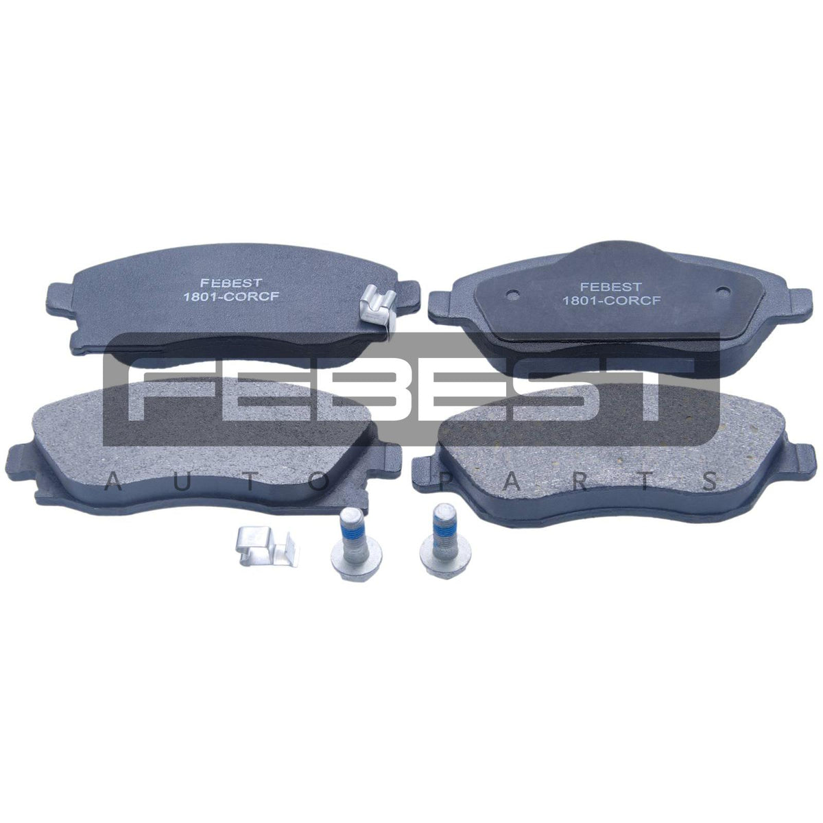 Pad kit, disc brake, front - kit - FEBEST