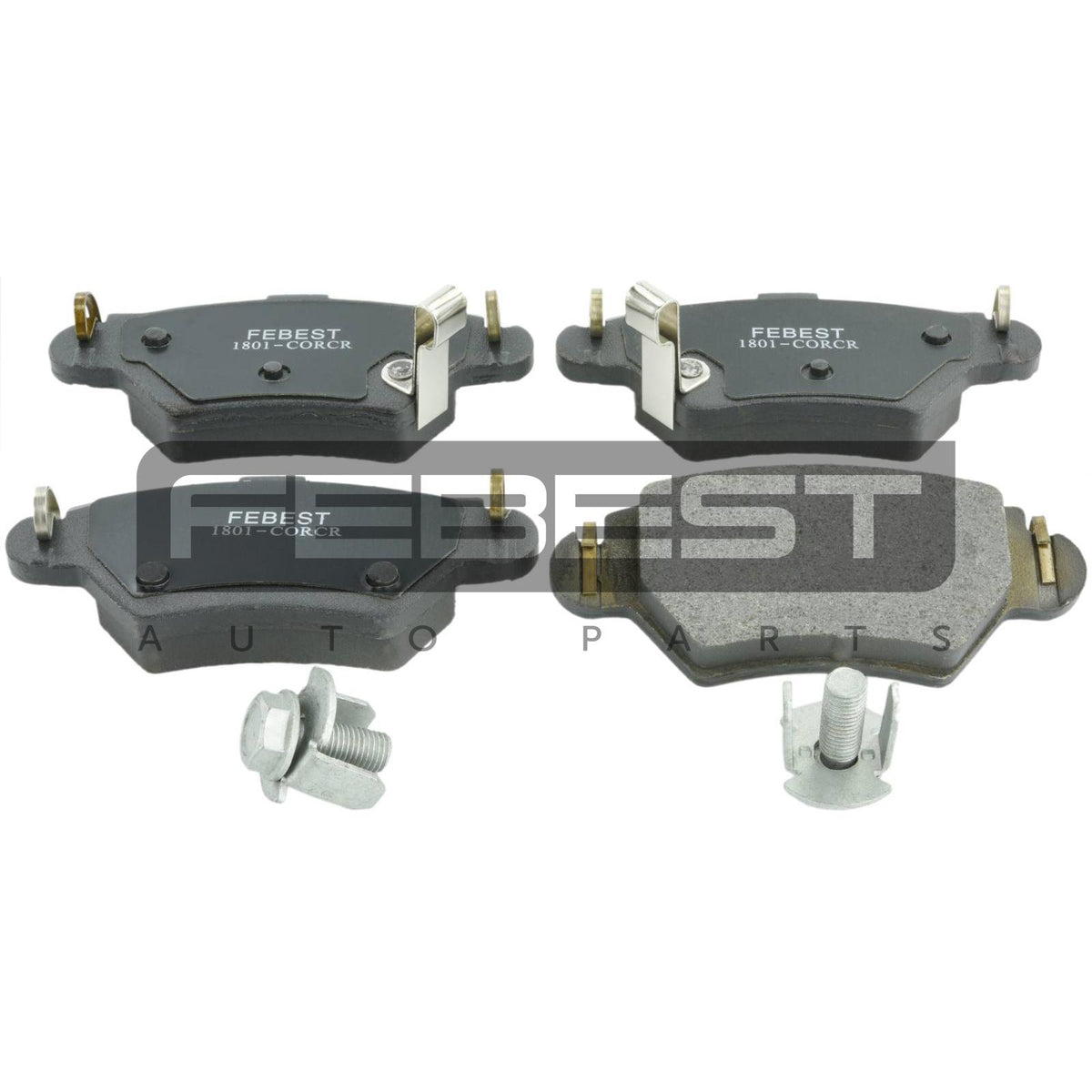 Pad kit, disc brake, rear - kit - FEBEST
