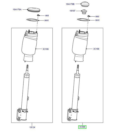 Front Shock Absorber - Left Hand - DUNLOP