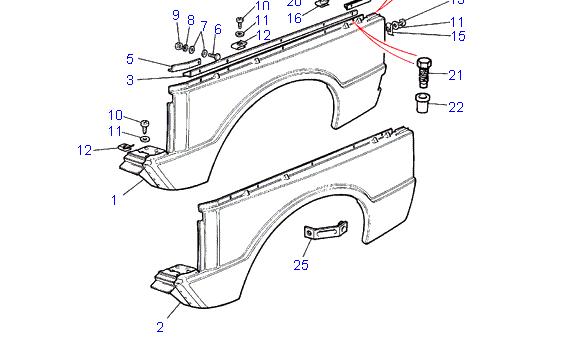 Rangerover abs front wing upto 1986