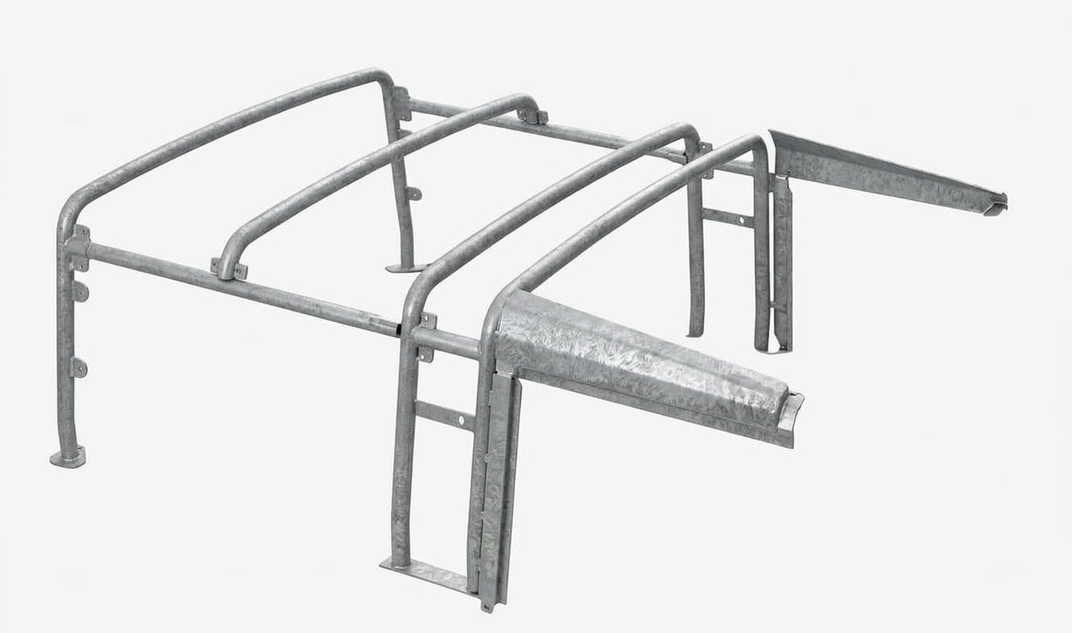 Galvanized Hood Sticks - Heavy Duty - For Defender 90 - AG PARTS