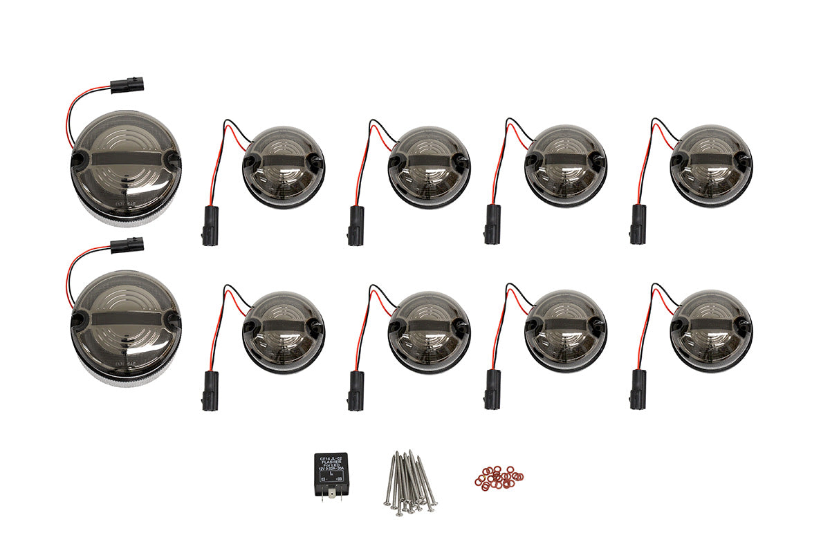 73MM Halo & Bar Style LED Defender Light Kit - Smoked - TERRAFIRMA
