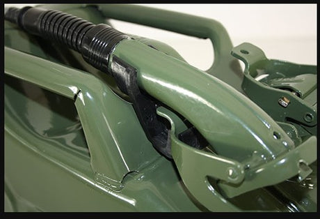 Jerry Can Spout - Plastic Nozzled Semi Flexible - Khaki (Green ) It can be attached to any Jerrycan - ALLMAKES