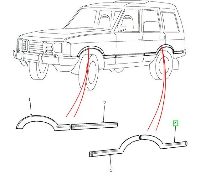 Rubbing Strip Rr Wing L - O.E.M.