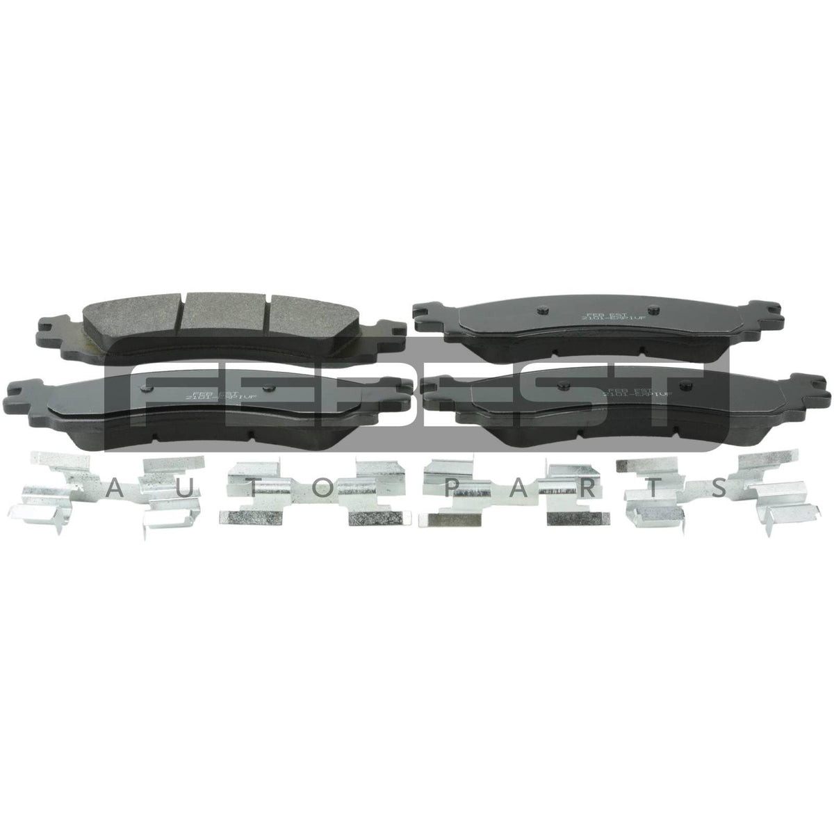 Pad kit, disc brake, front - kit - FEBEST