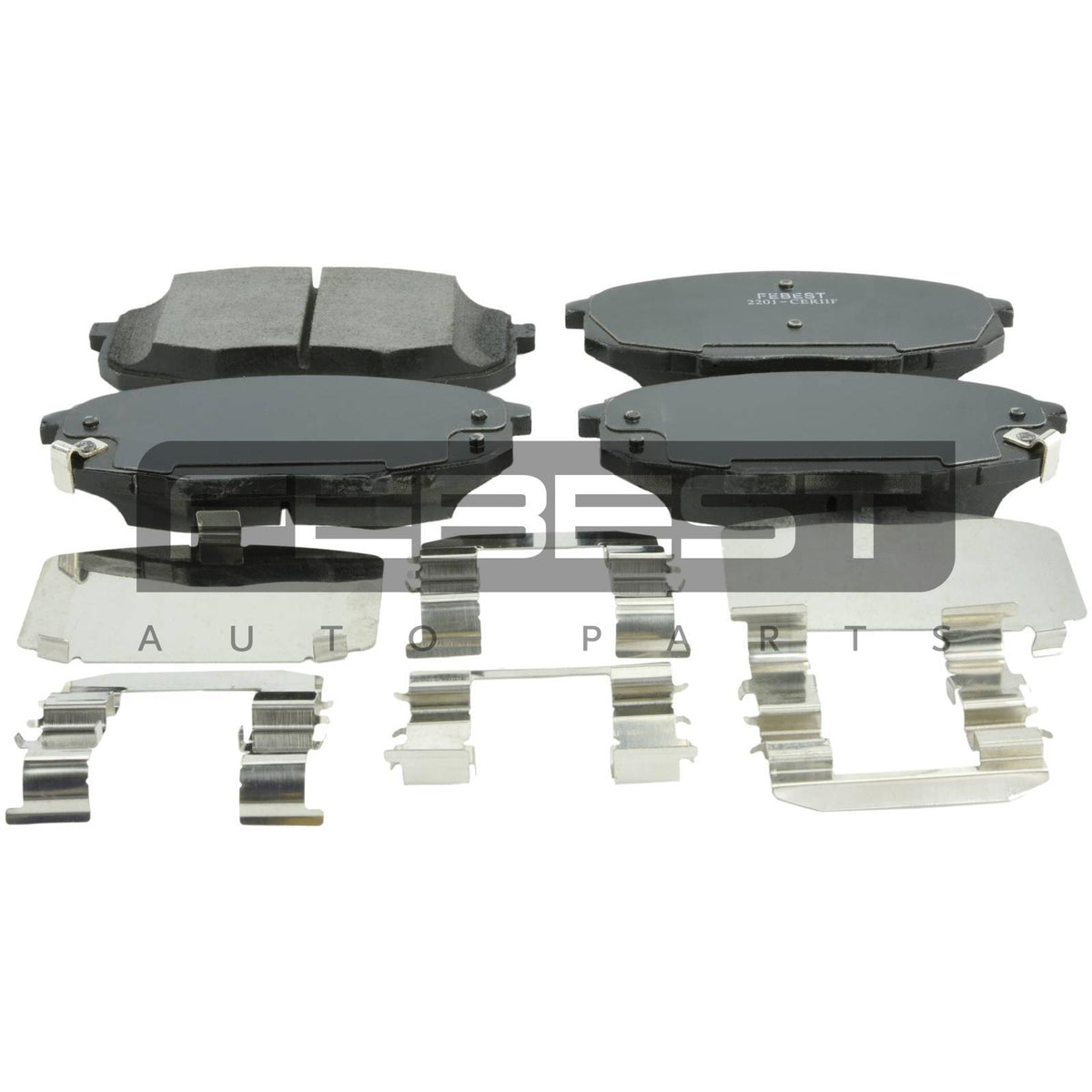 Pad kit, disc brake, front - kit - FEBEST