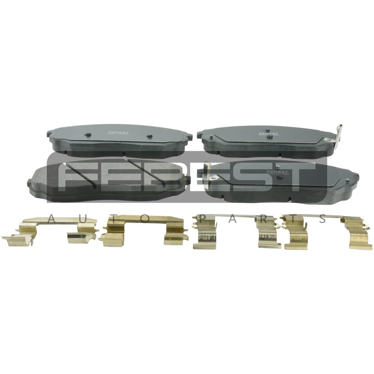 Pad kit, disc brake, front - kit - FEBEST