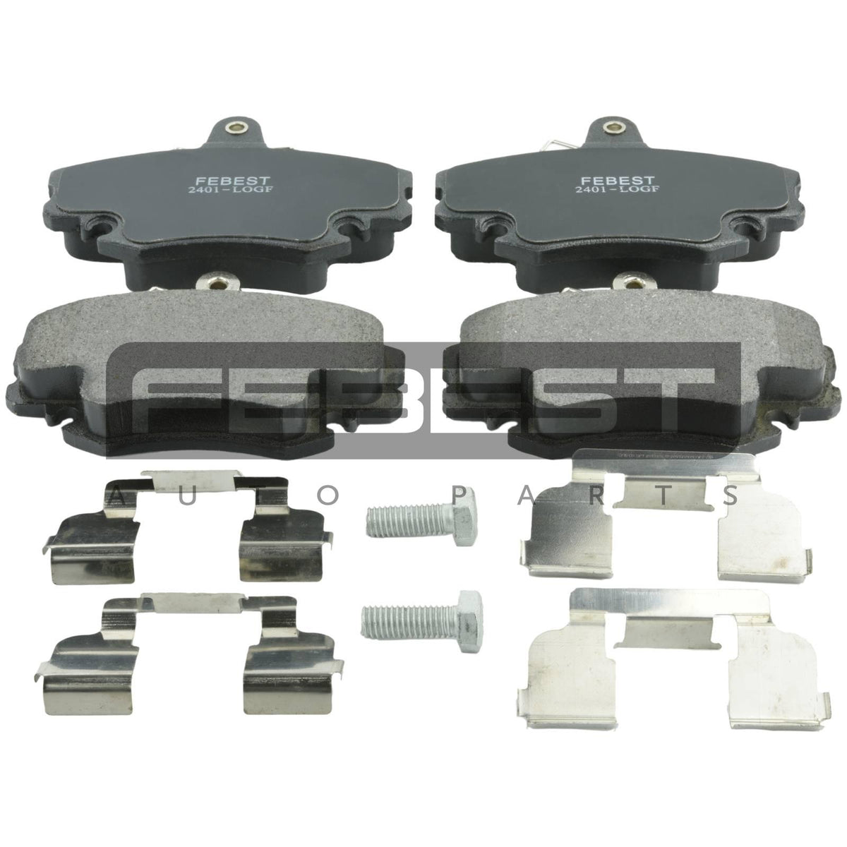 Pad kit, disc brake, front - kit - FEBEST