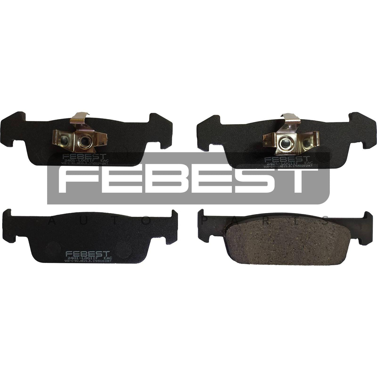 Pad kit, disc brake, front - FEBEST