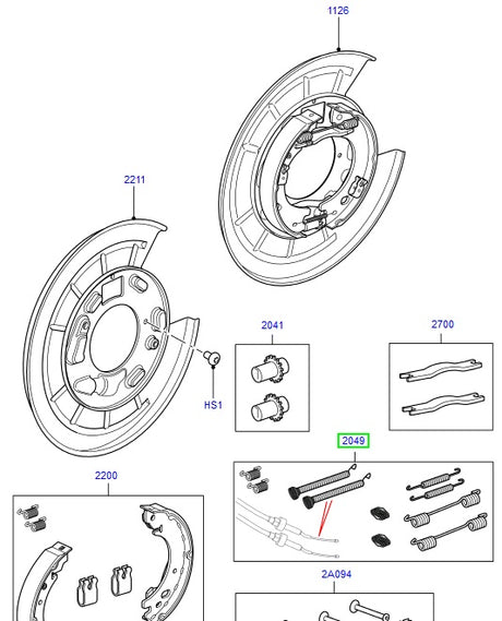 Kit - parking brake