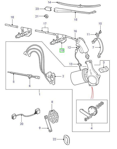 Housing assy - wiper motor