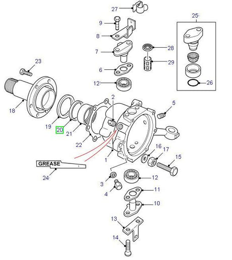 Seal Stub Axle Outer