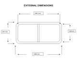 Deluxe Kit Rear Sliding Windows - Pair