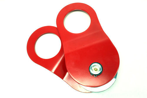 Snatch block with grease fitting - red