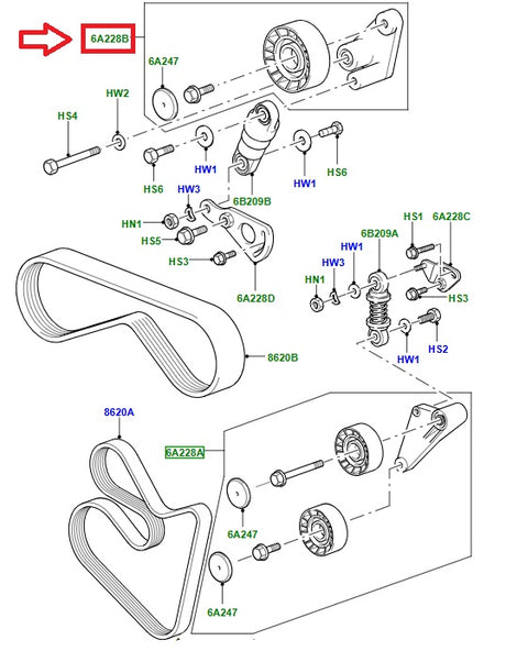 Pulley - auxiliary drive - 4.4 m62 petrol - r3