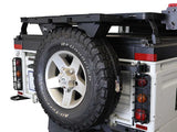 Spare wheel mounted shelf
