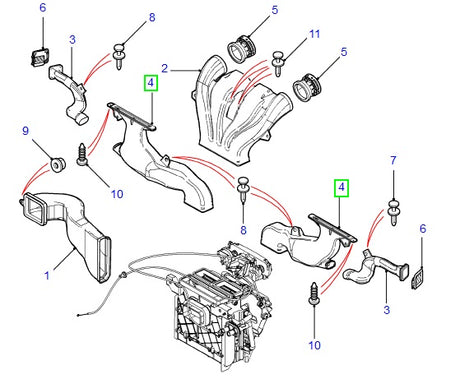 DUCT - AIR CONDITION - Left Hand