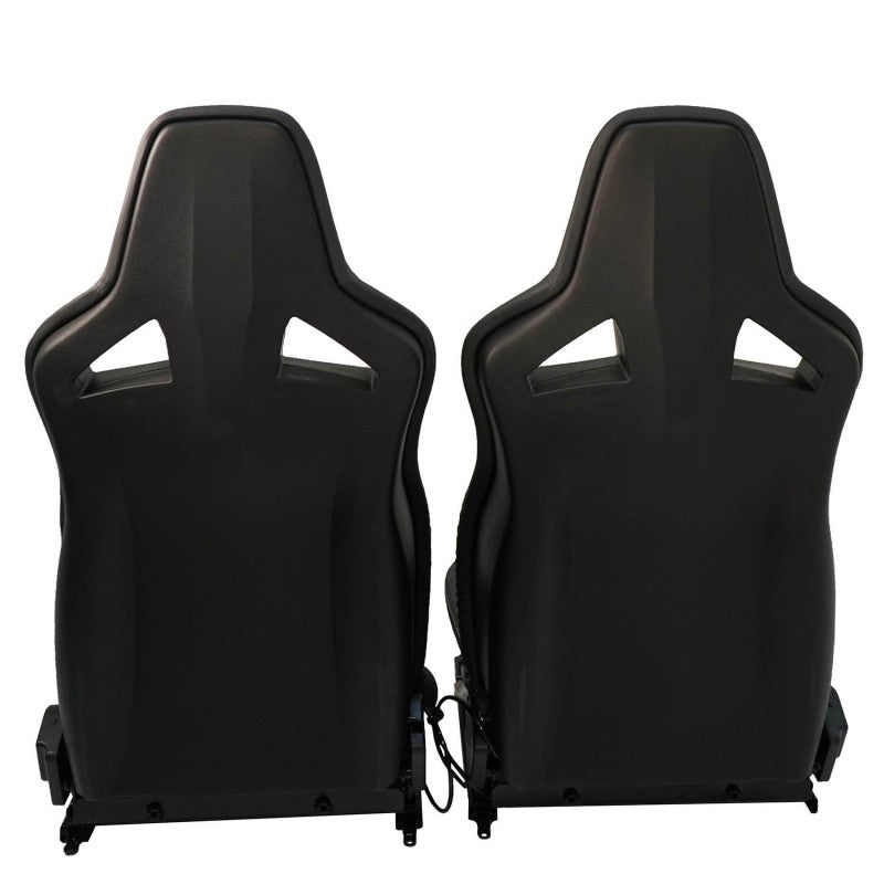 Elite Sports Seat - Diamond Black - with Heating and Black Stitching - Pair