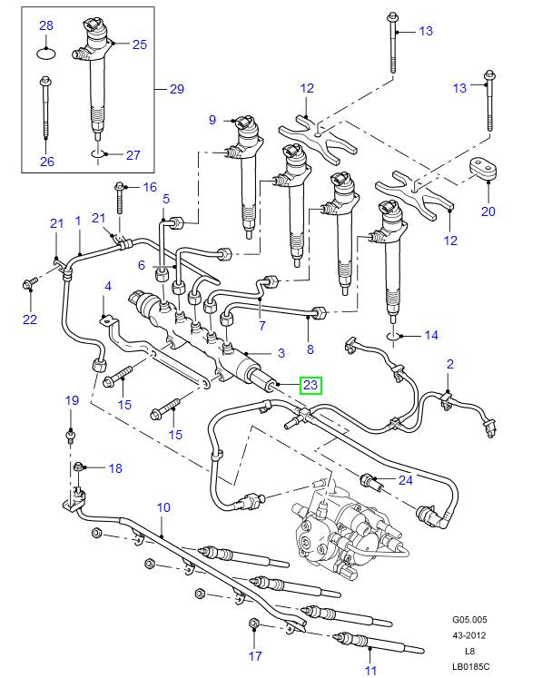 Valve-pressure-relief-fuel rail 2.4d l314 - AUTOTEC