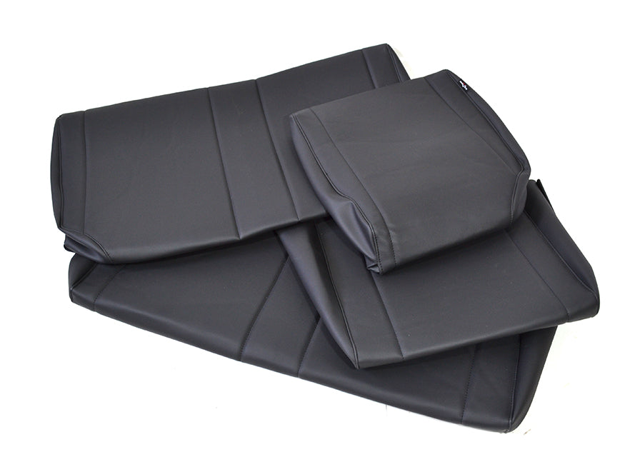 Second Row Seat Covers and Foam Kit 60/40 - Reclining - Black Leather - EXMOOR TRIM