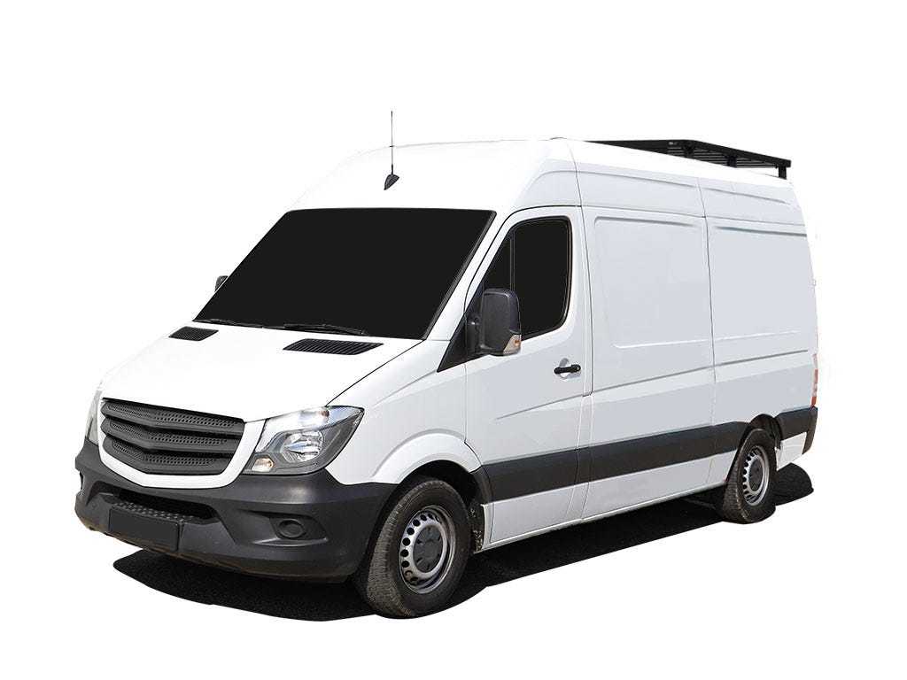 Mercedes-Benz Sprinter 128in/144in/170in / L1/L2/L3 / SWB/MWB/LWB Wheelbase w/o OEM Tracks (2006-Current) Slimline II 1/4 Roof Rack Kit / Tall