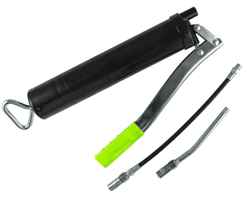 Manual grease gun with flexible tube