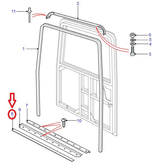 Seal Rubber Rear SW Door