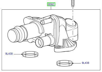 Water outlet nozzle - GENUINE LAND ROVER