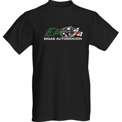 Black T-Shirt for Men - Short Sleeve - Logo Eigas 4x4