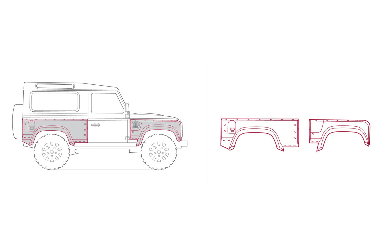 Side Wing Kit + Opening Cover Integrated air intake + Side intakes