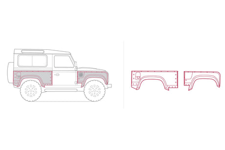 Side Wing Kit + Opening Cover Integrated air intake + Side intakes