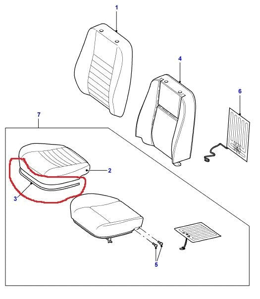 Seat Trim Finish - GENUINE LAND ROVER