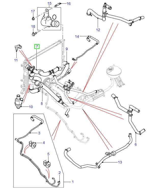 Upper hose Radiator