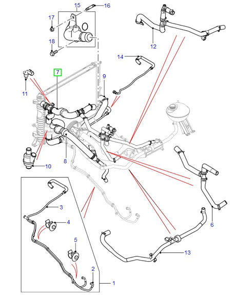 Upper hose Radiator