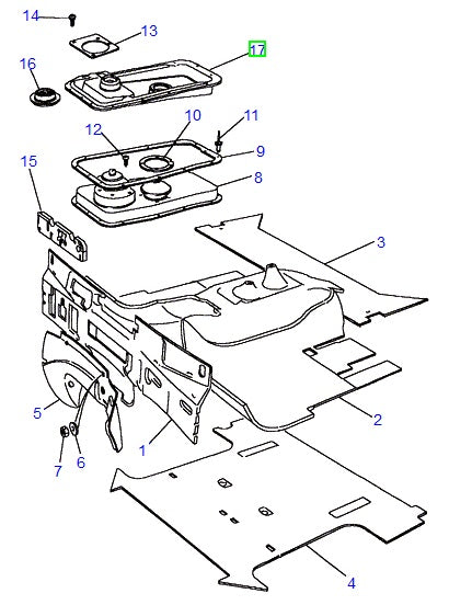 Cover - transm. gear lever aperture