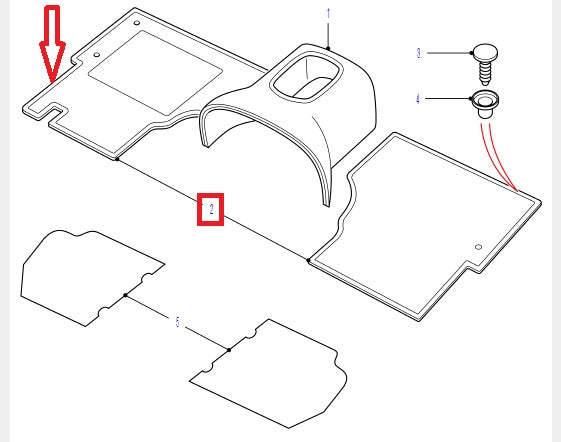 Driver Feet Carpet - Left