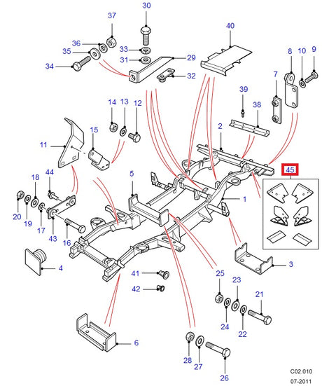 Crossmember Fastener Kit