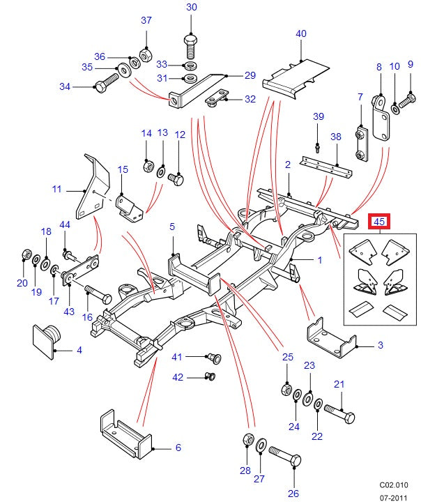 Crossmember Fastener Kit