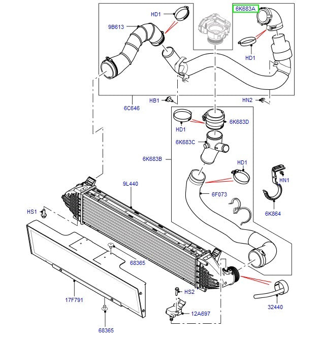 Hose - turbo outlet 2.0l/ tivct/ l538/ l550 - PR2 ALLMAKES