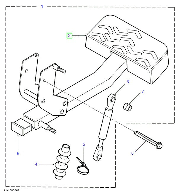 Rear Step Rubber - AG PARTS