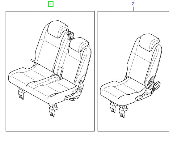 Double Rear Seat - Black Vynil