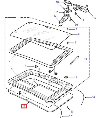 Sunroof Finish - Fog Gray - GENUINE LAND ROVER