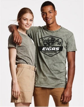 Blue T-shirt Jeans effect round neck - Khaki - Man - Size L