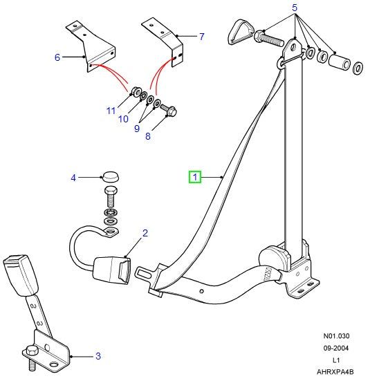 Front Right Hand - Seat Belt Assy