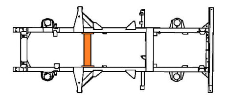 Galvanized Tubular Gearbox Support Crossmember - AG PARTS