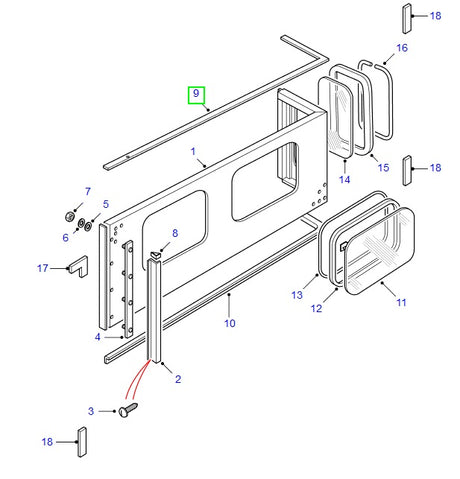 Seal Body Side Panel RH Upper