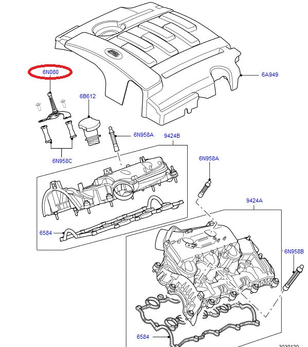 Soporte Apoyo Cubierta Motor