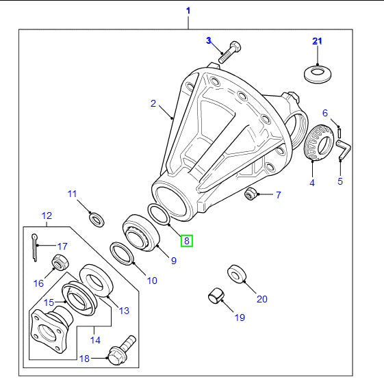Differential bearing supplement 1,705mm