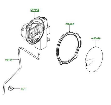 Fuel Tank Cap Mechanism - ORIGINAL LAND ROVER